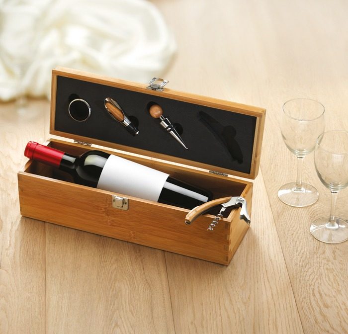 Wine set in bamboo box - Tardor